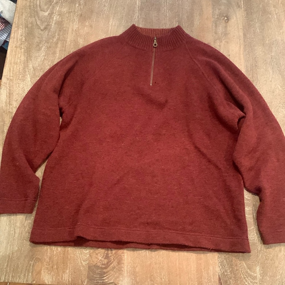 Pendleton Large Wool Blend Quarter Zip Pullover I… - image 2